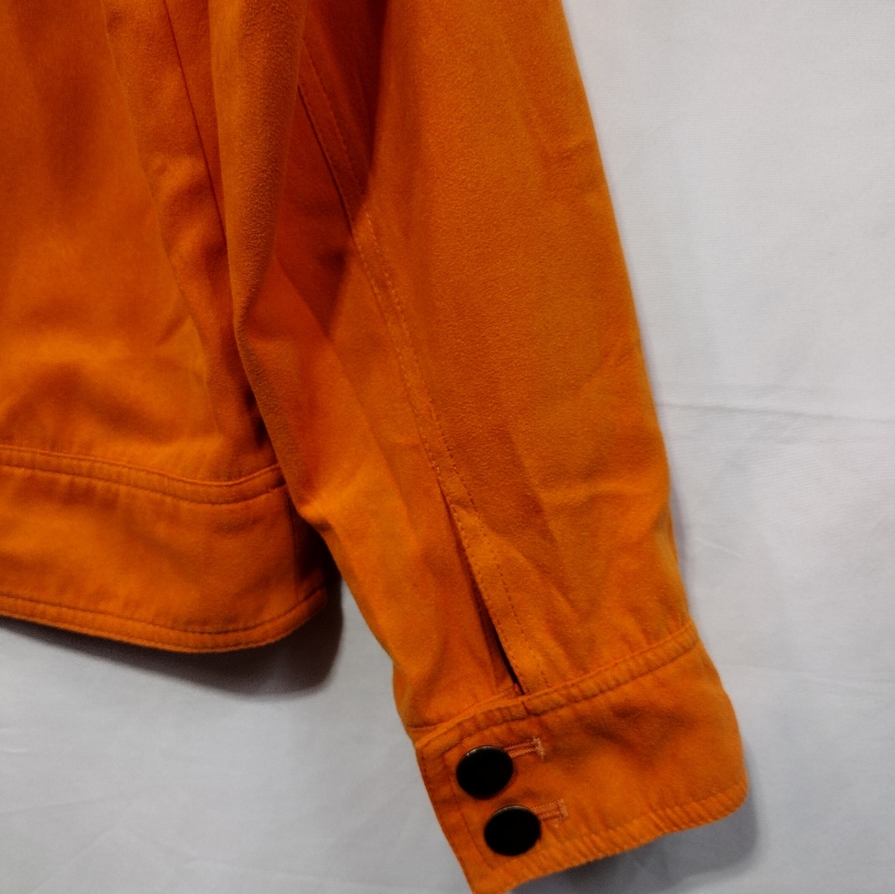 Sharon Young Utility Jacket Womens M Orange Retro 90s Y2K Casual Halloween - Picture 7 of 8